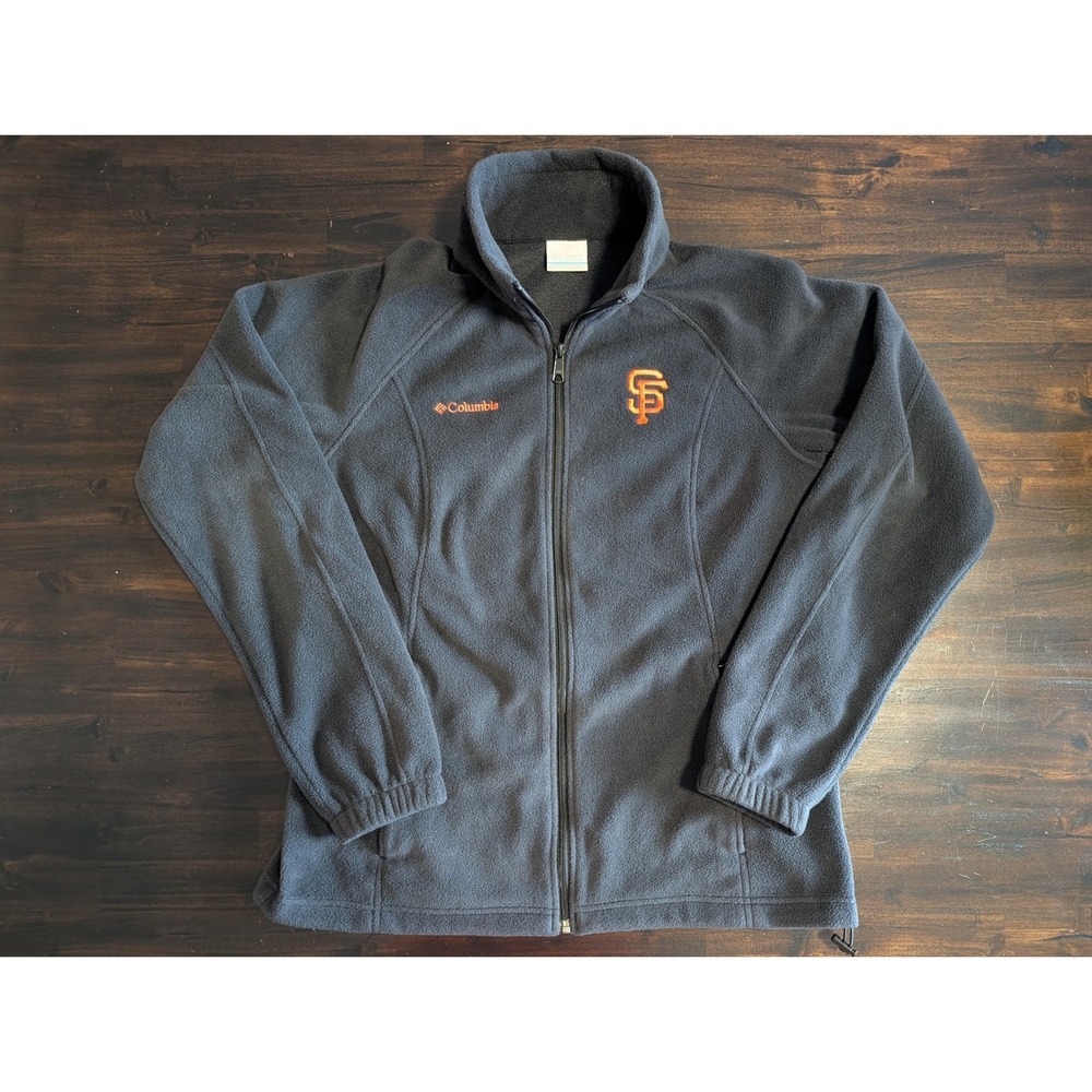 Columbia SF Giants Fleece Jacket Womens Large Full Zip Soft Shell MLB